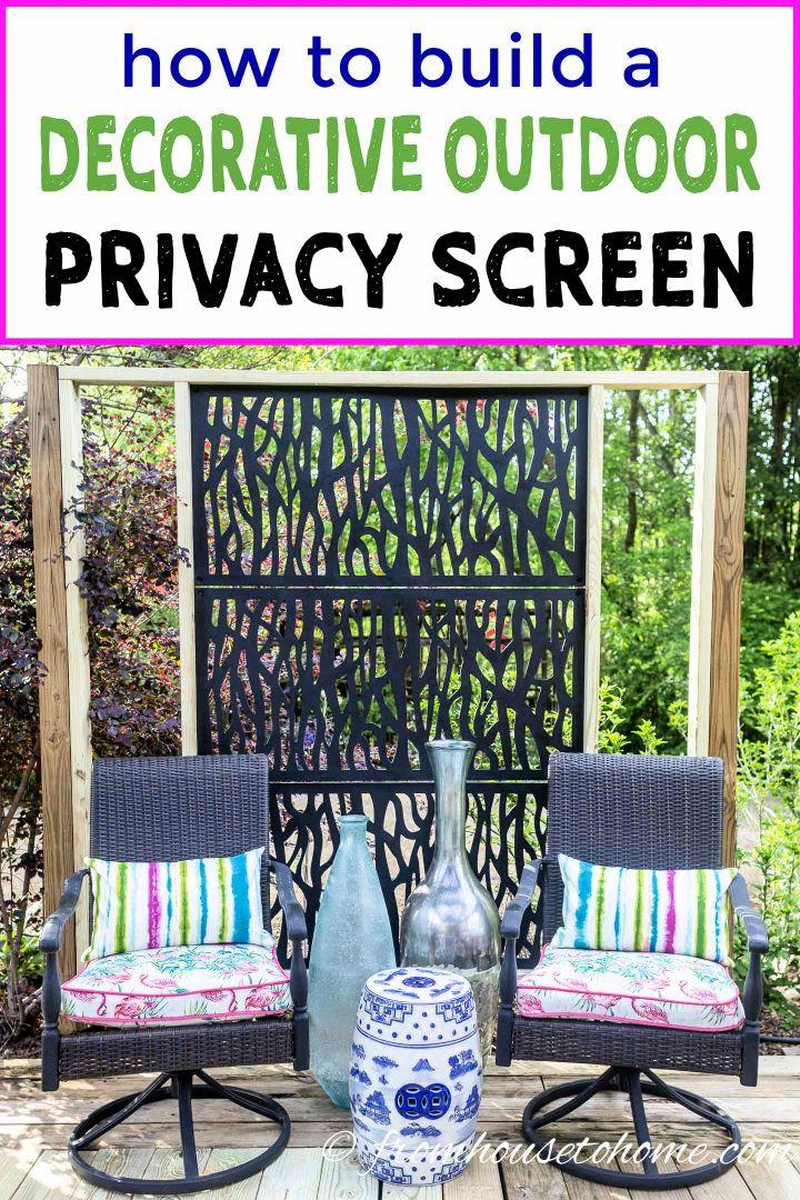 DIY Decorative Outdoor Privacy Screen