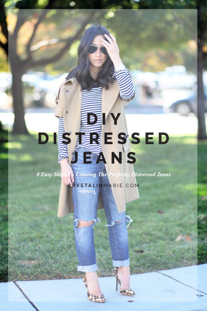 Distress Your Own Jeans At Home
