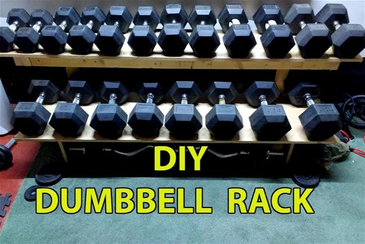 Dumbbell Weight Rack Storage from Wood