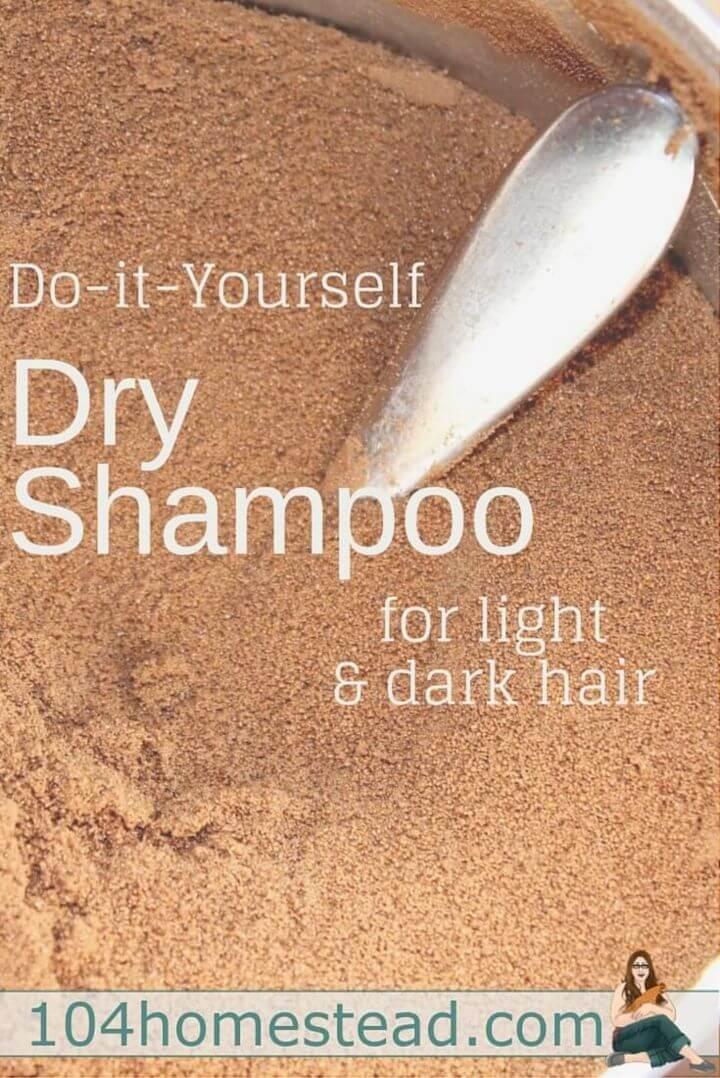 Easy DIY Dry Shampoo For Light Or Dark Hair