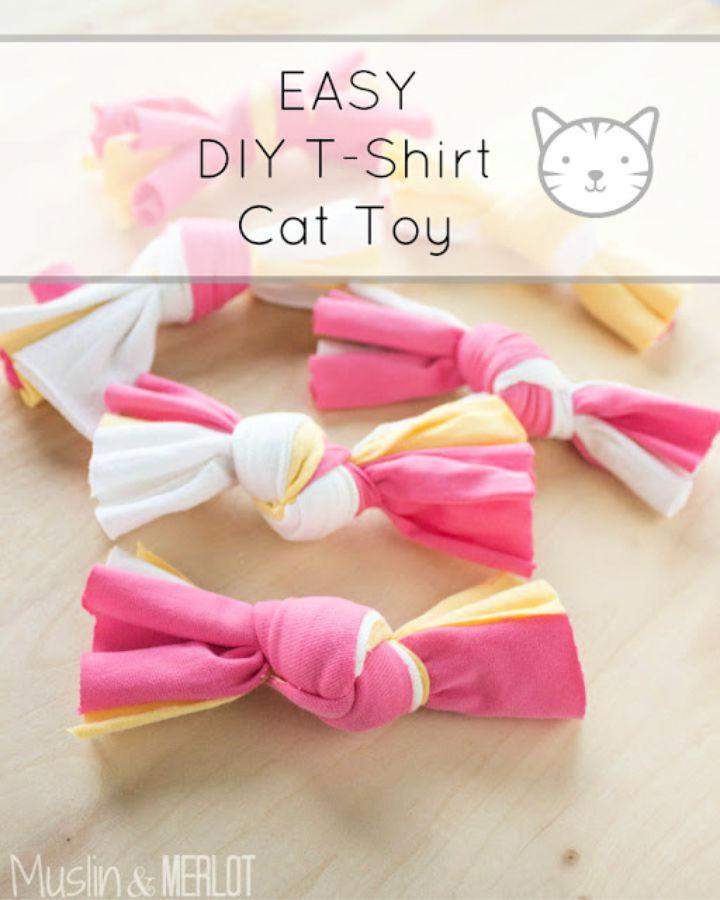 Easy DIY T shirt Cat Toy
