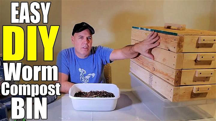 Easy DIY Wooden Worm Compost Bin