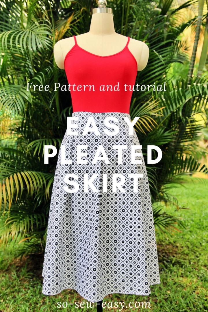 Easy Pleated Skirt Sewing Pattern
