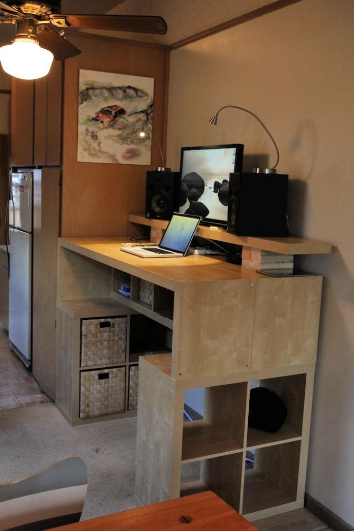How to Make Expedit Standing IKEA Desk