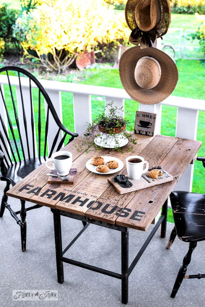 Farmhouse Style Outdoor Table