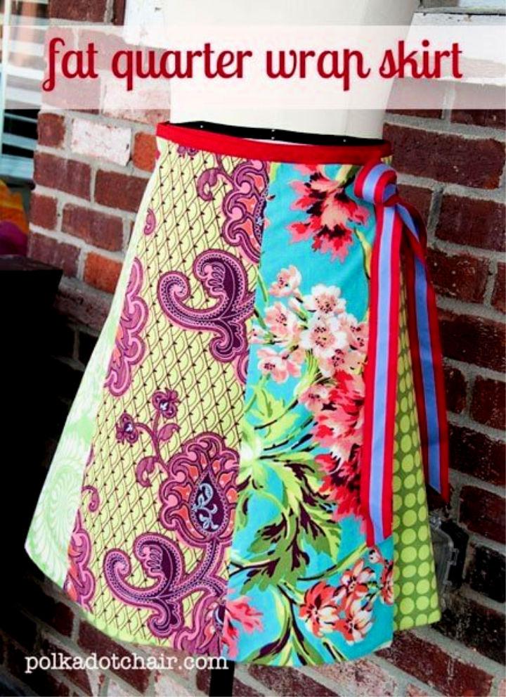 DIY Fat Quarter Long Wrap Skirt