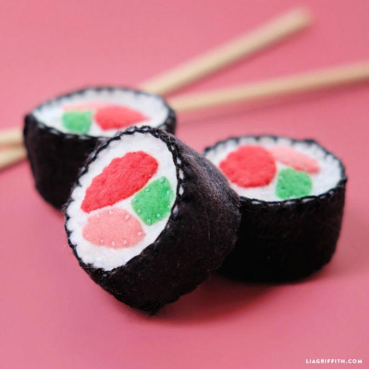 Felt Sushi Cat Toy