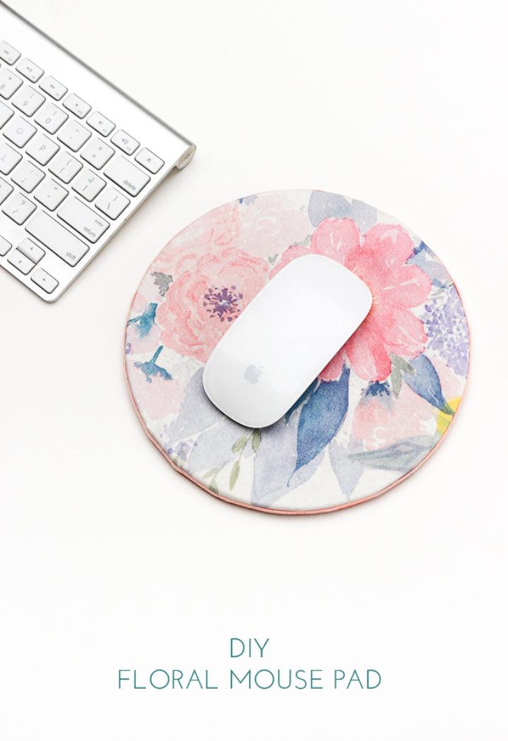 DIY Floral Mouse Pad for Spring