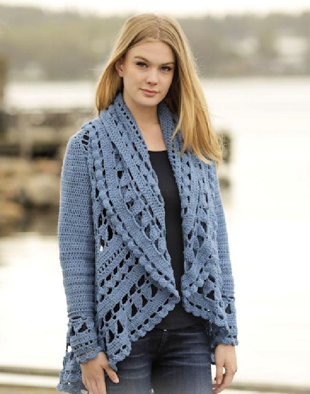 Free Circle Lace Jacket Crochet Pattern