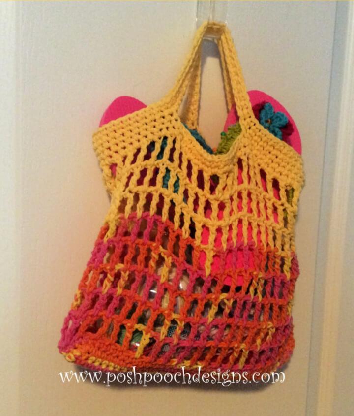 Easy Crochet Cotton Shopping Bag Pattern
