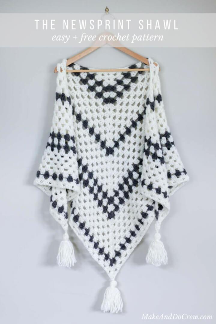 Granny Stitch Crochet Shawl Pattern