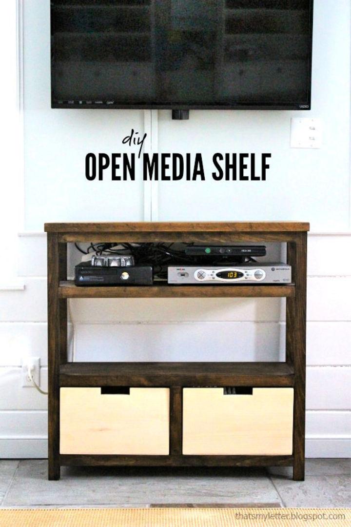 Free Open Media Shelf Plan