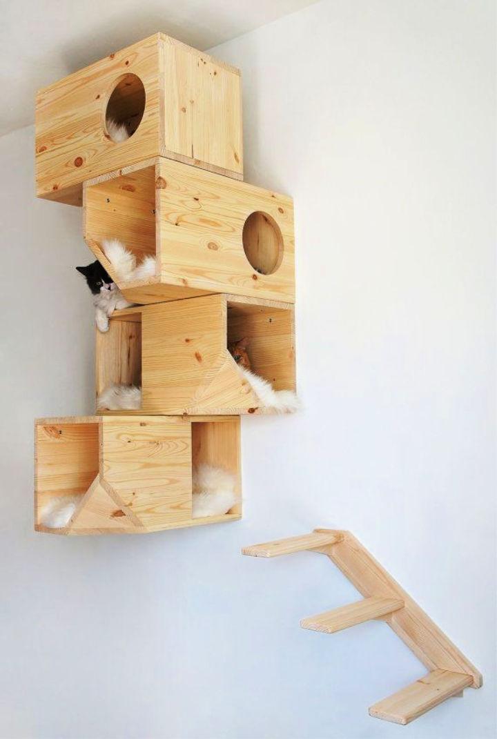 Great Wall Mounted Cat Tree House 