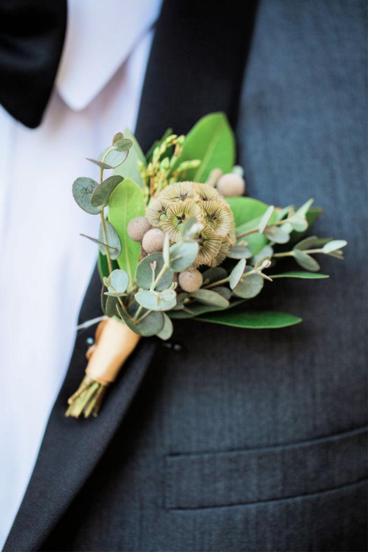 Make a Greenery Boutonniere from MD's Florist