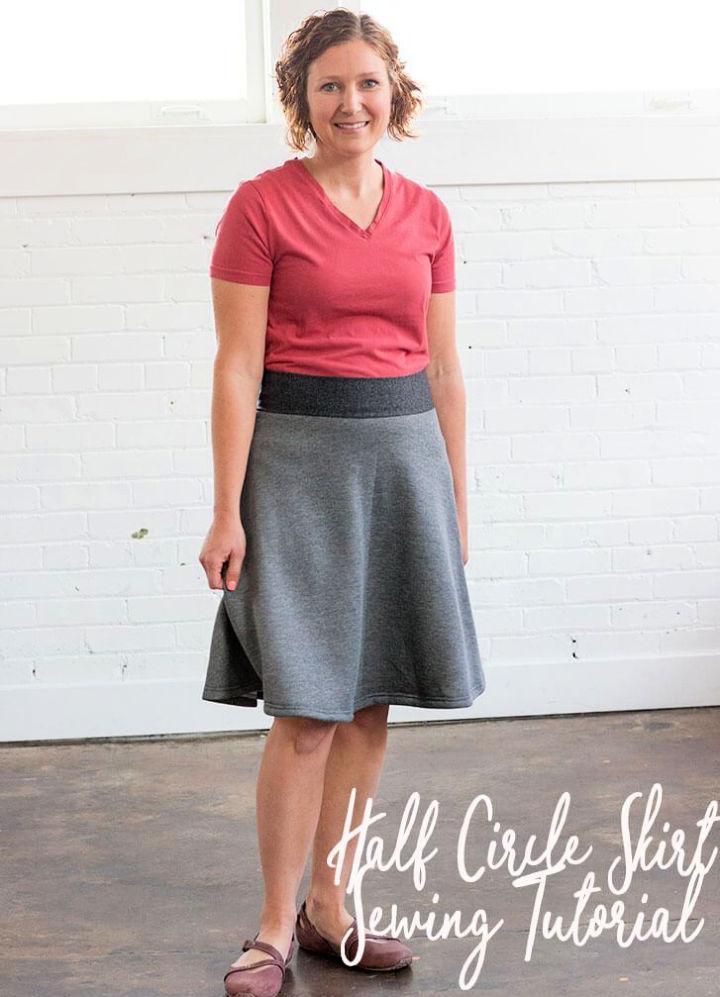 DIY Half Circle Skirt With Yoga Waistband