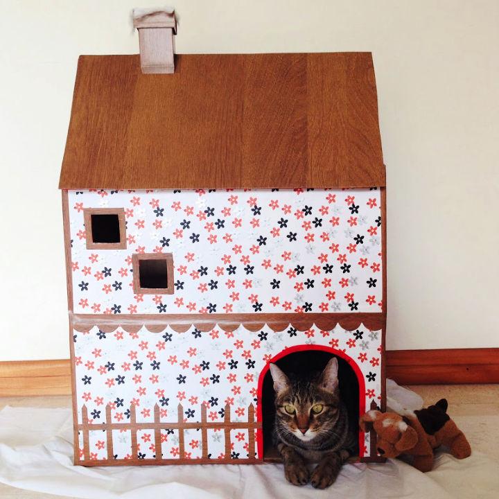 Handmade Cardboard Cat House