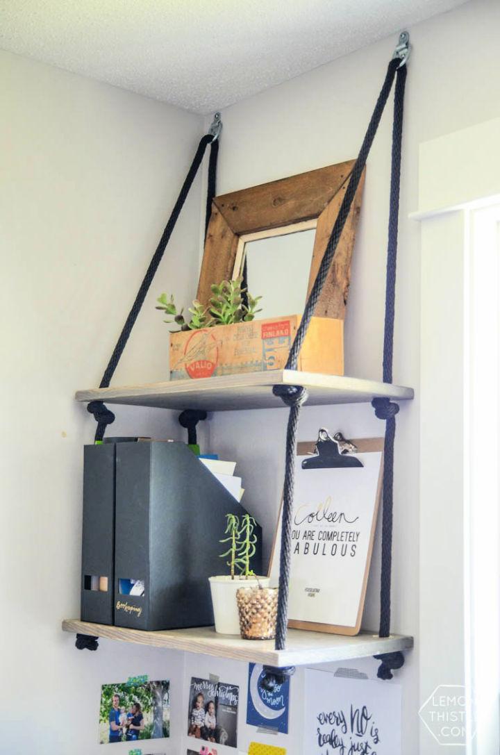 Handmade Hanging Bookshelves