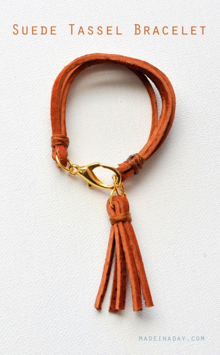 Handmade Leather Tassel Bracelet