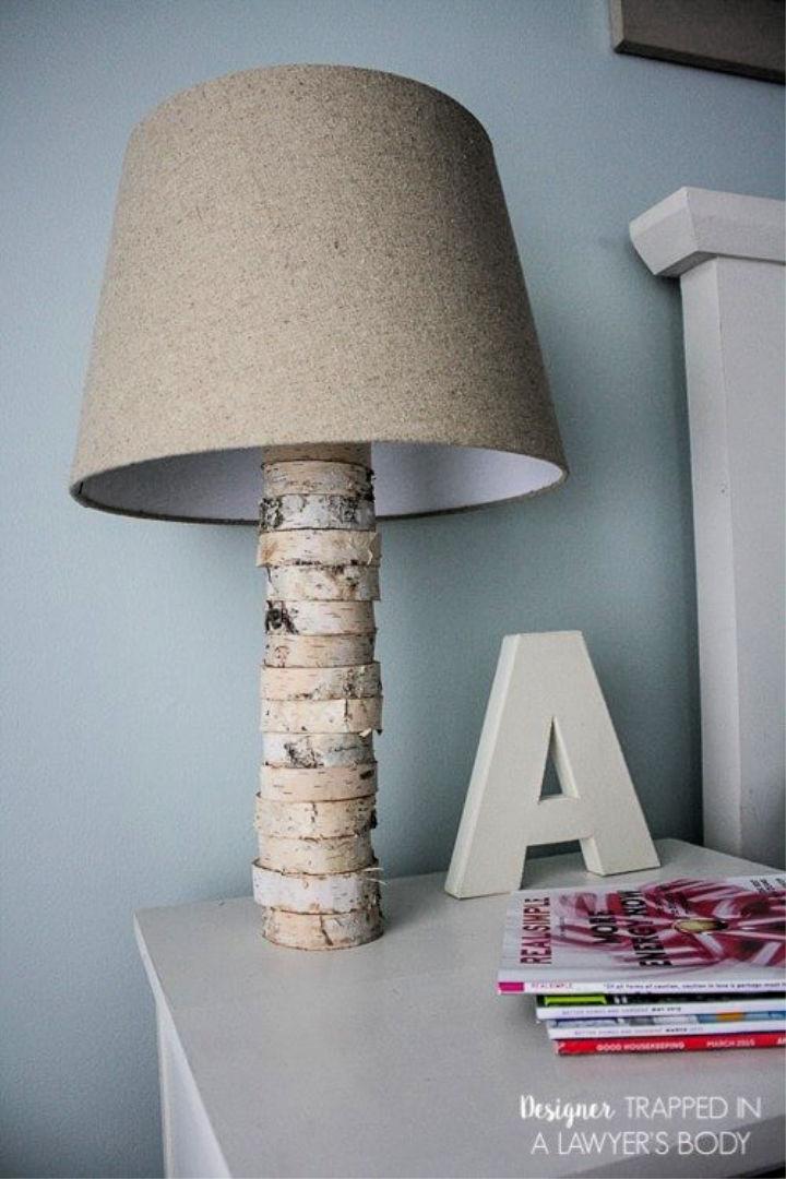 Handmade Stacked Wood Lamp