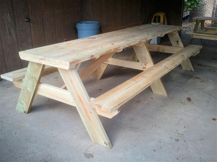 Homemade 10′ Picnic Tables