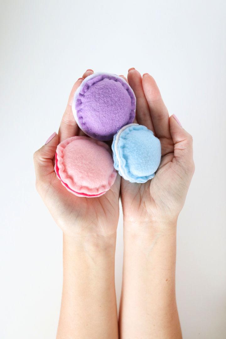 Homemade Felt Macaron Cat Toys