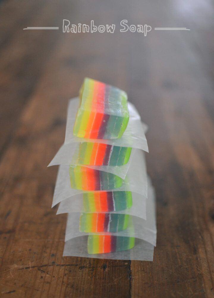 Homemade Rainbow Soap for Kids