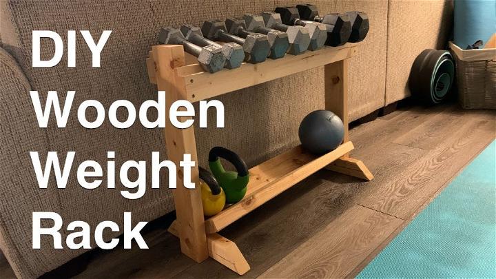 Homemade Wooden Weight Rack