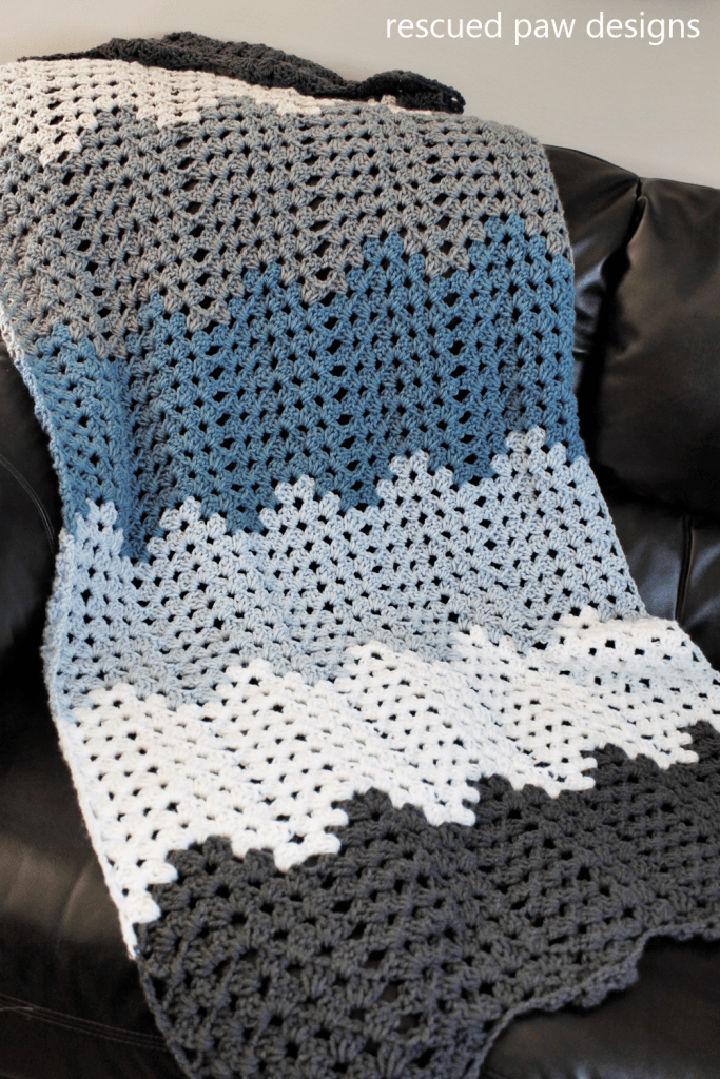 How Do You Crochet a Granny Chevron Baby Blanket