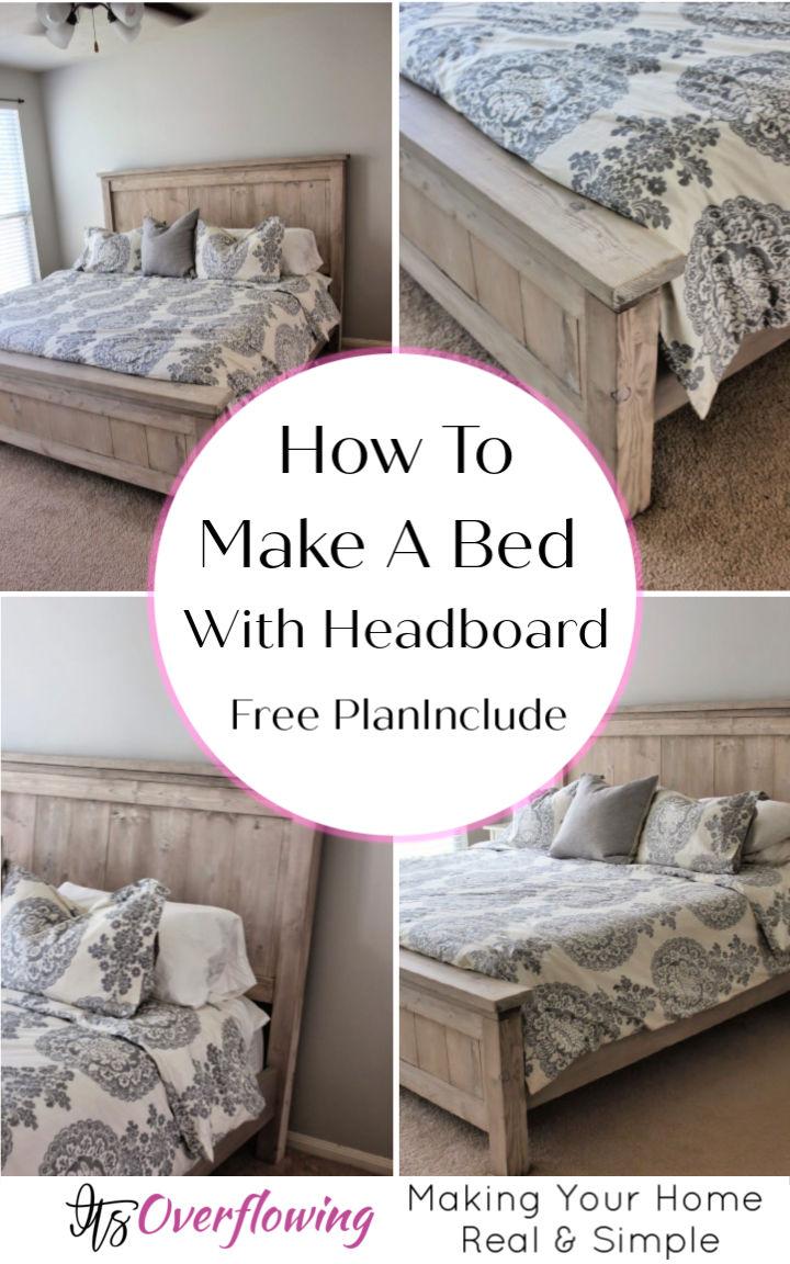 How To Make A Bed With Headboard Free Plan