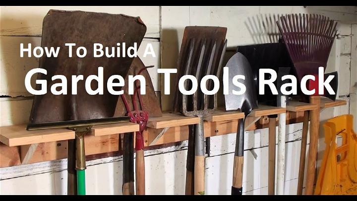 How to Build a Wood Garden Tool Storage Rack