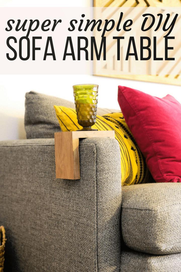 How to Build a Sofa Arm Table