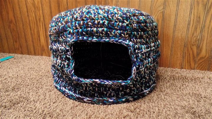 Fastest Crochet Cat Bed House Bag Pattern