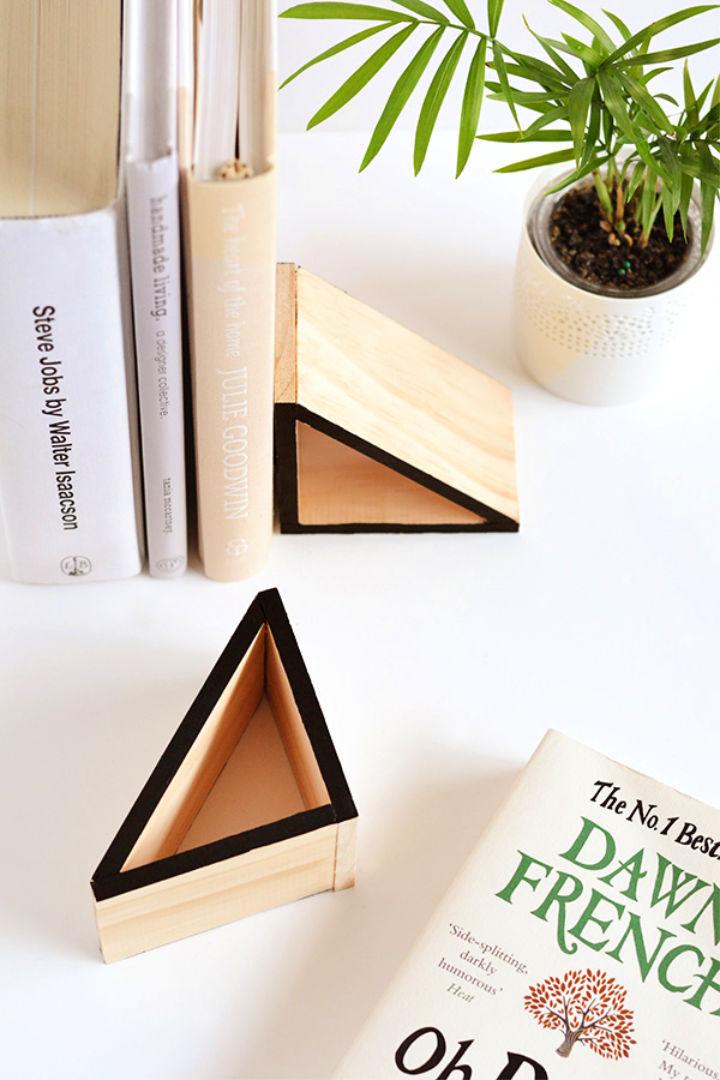 How to Make Wood Triangle Bookends