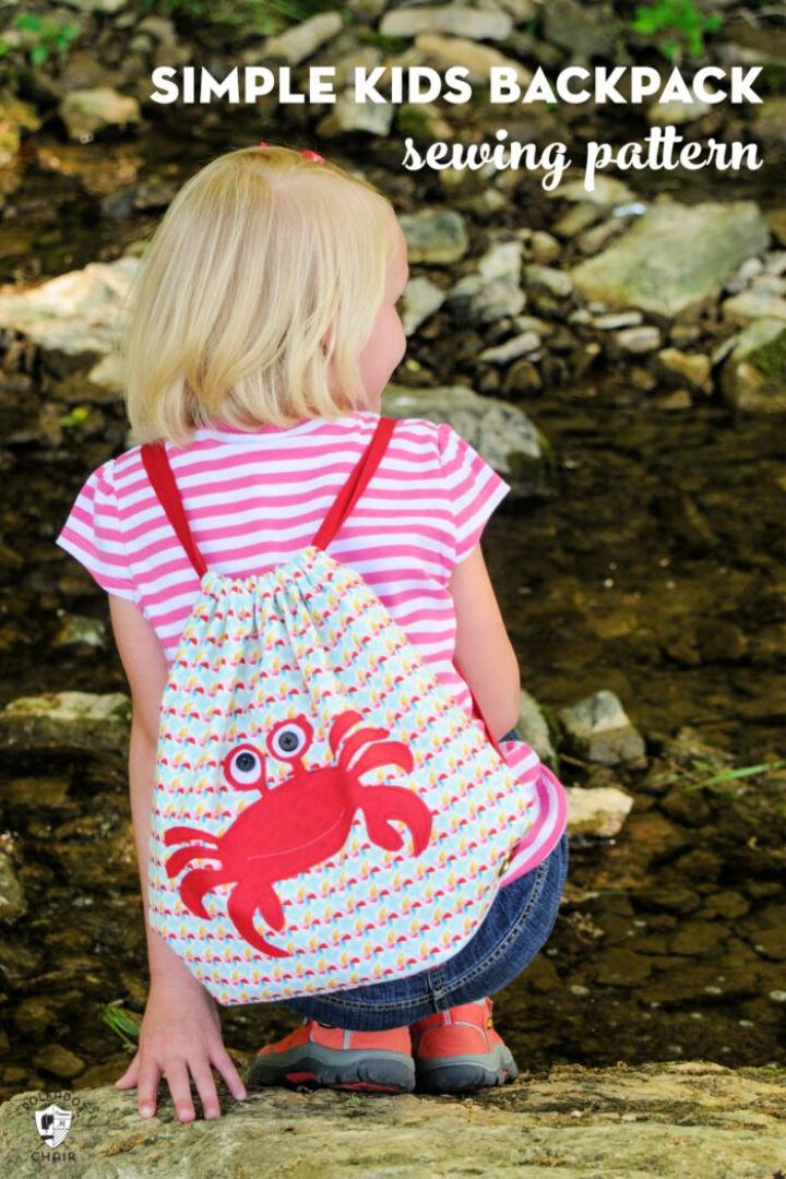 Simple Drawstring Backpack Sewing Pattern