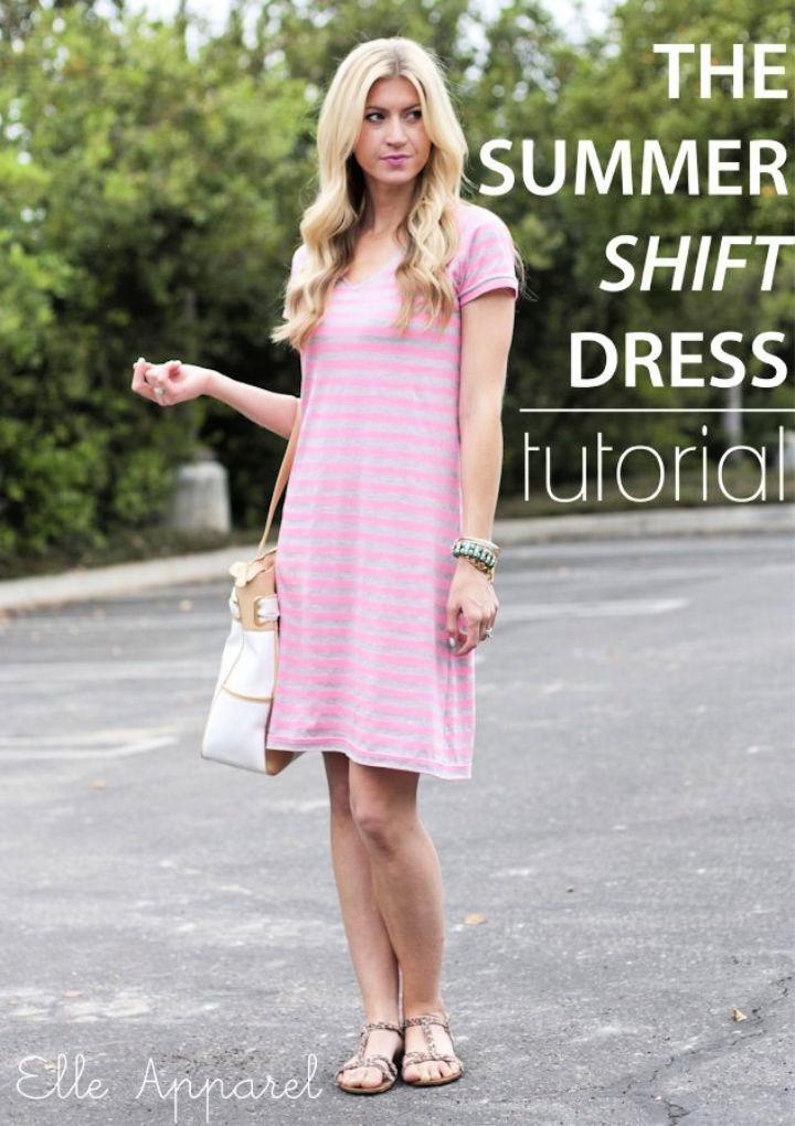 How to Sew Summer Shift Dress Free Pattern
