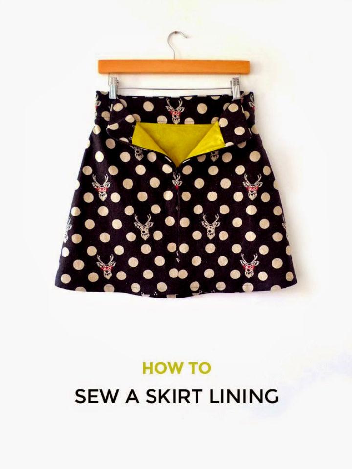 How to Sew a Skirt Lining