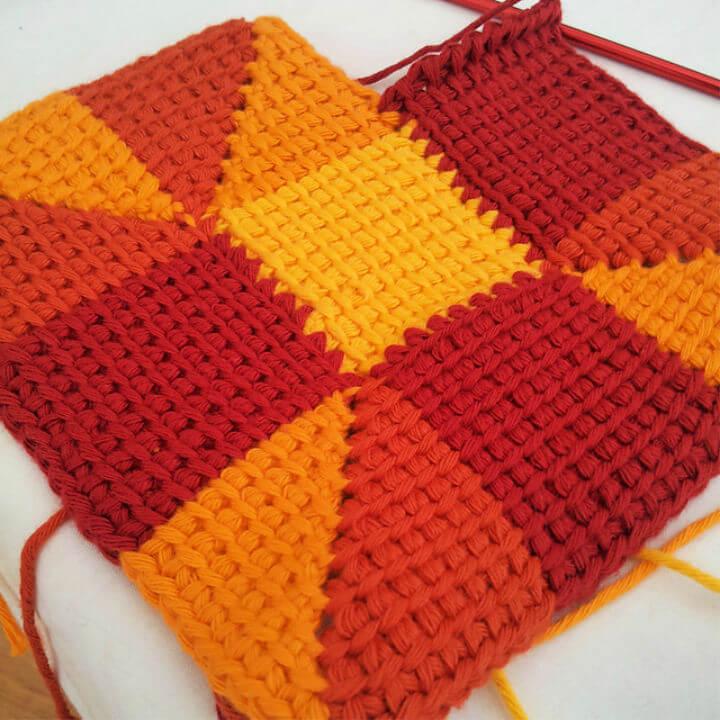 How to Tunisian Crochet Ten Stitch Blanket