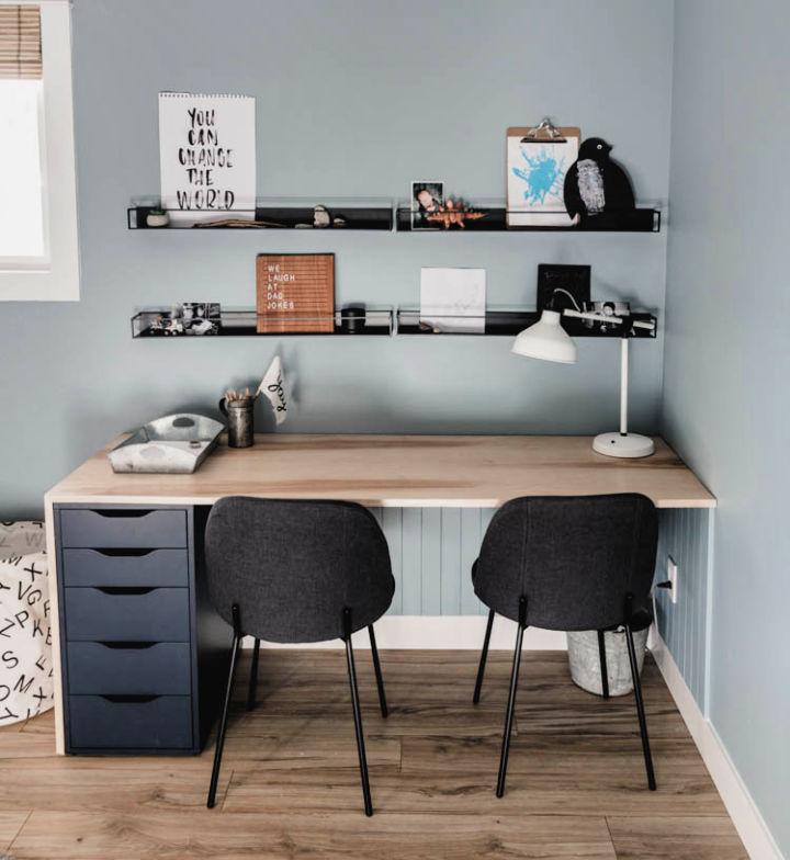 IKEA Plywood Double Desk