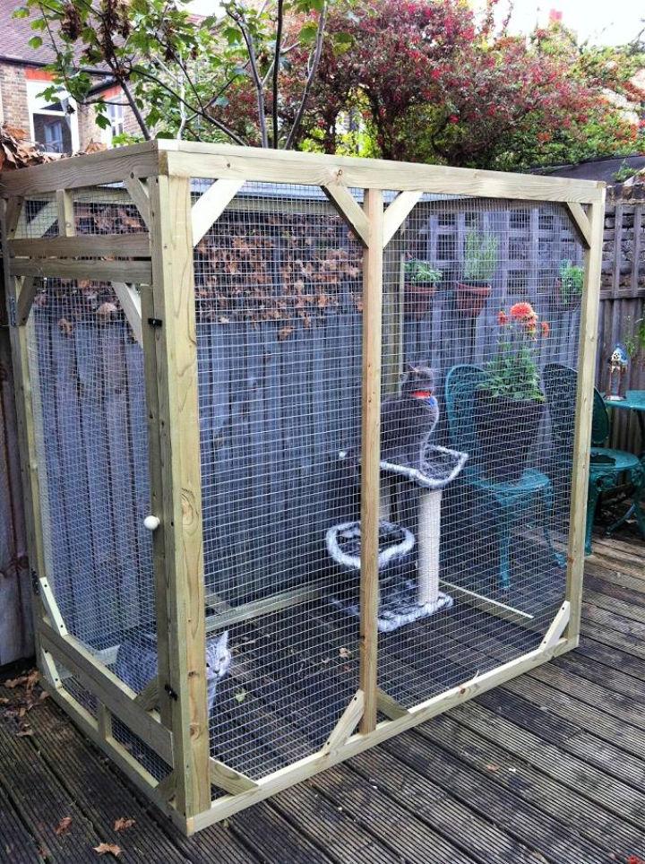 Homemade Indoor Outdoor Catio 