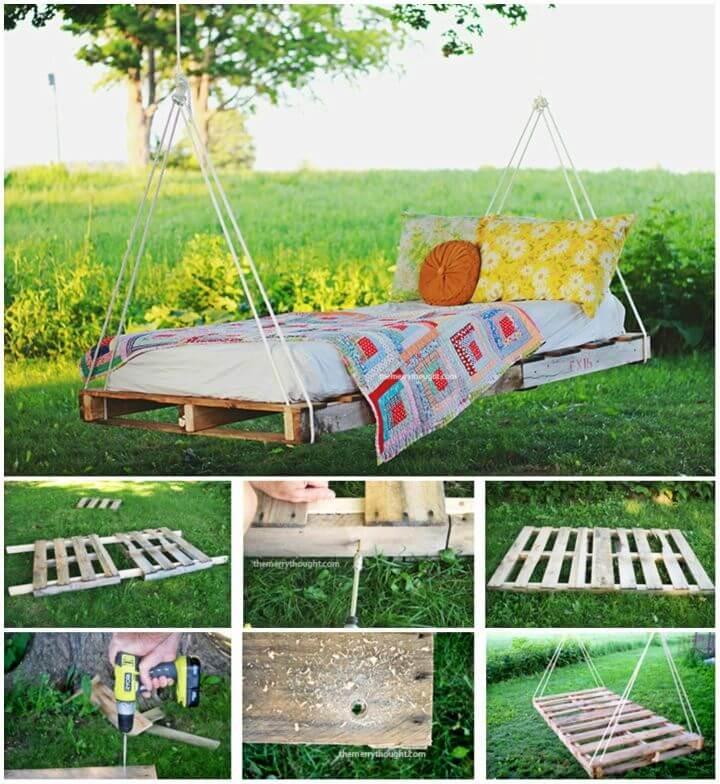 Inexpensive DIY Pallet Swing Bed