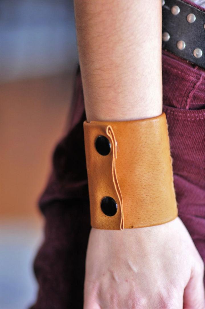 DIY Leather Cuff With Secret Pocket