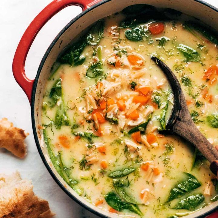 Lemon Chicken Soup With Orzo