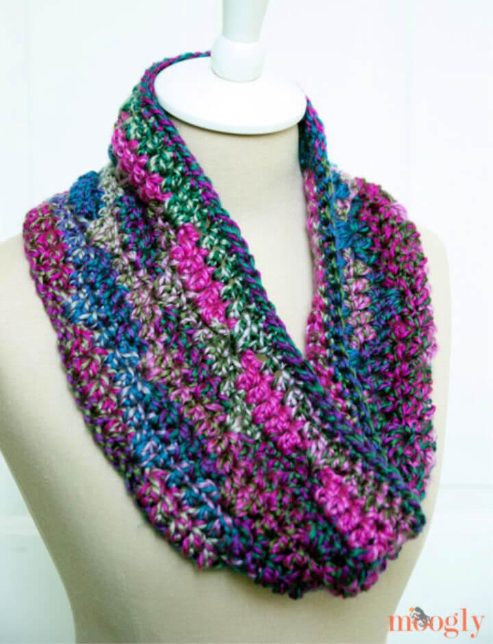  Simple Crochet Luscious One Skein Cowl Pattern