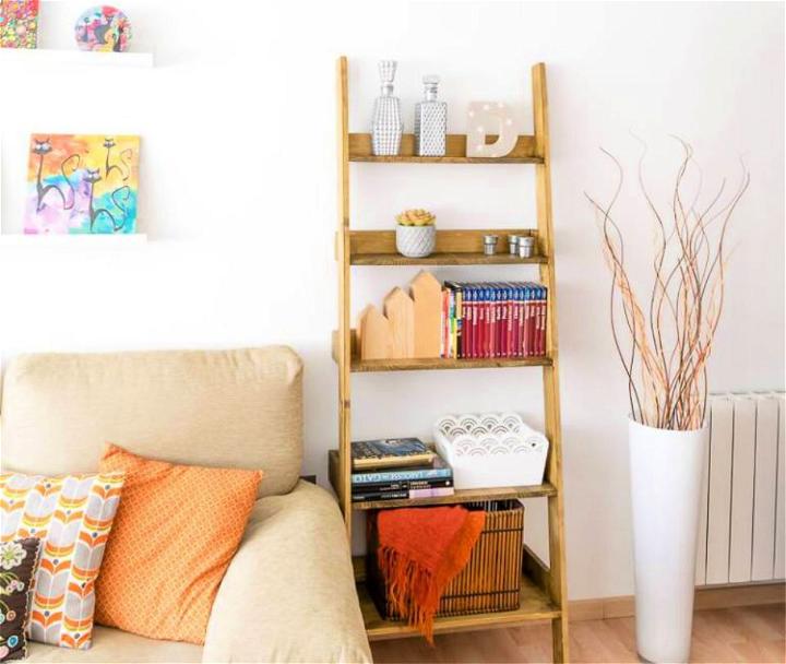 25 Simple DIY Ladder Shelf Plans To Organize Things Creatively