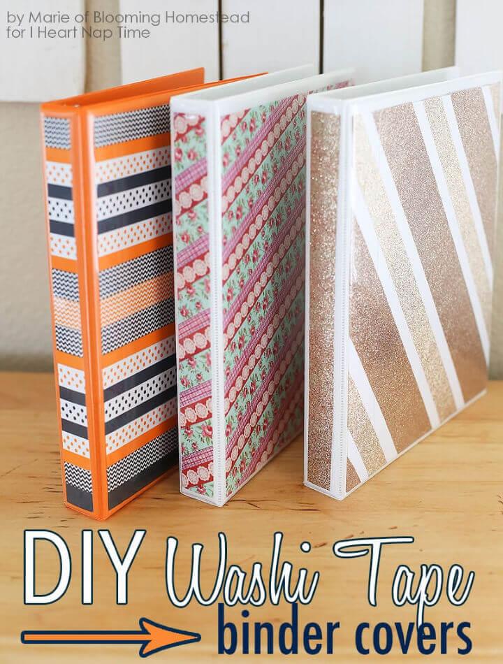How to Make Washi Tape Binder Covers