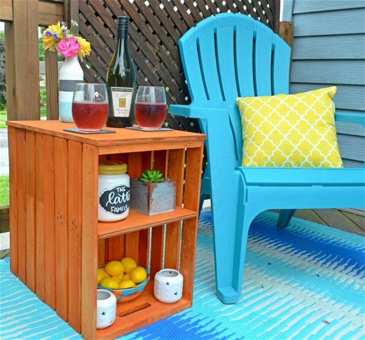Make Wooden Crate Outdoor Table