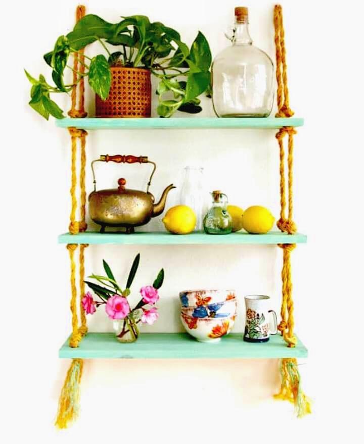 Make Your Own Rope Wooden Shelf
