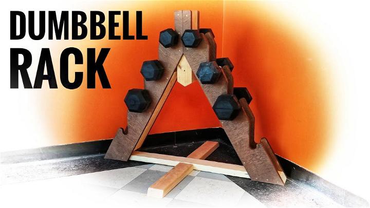 DIY Dumbbell Rack from Scrap Wood