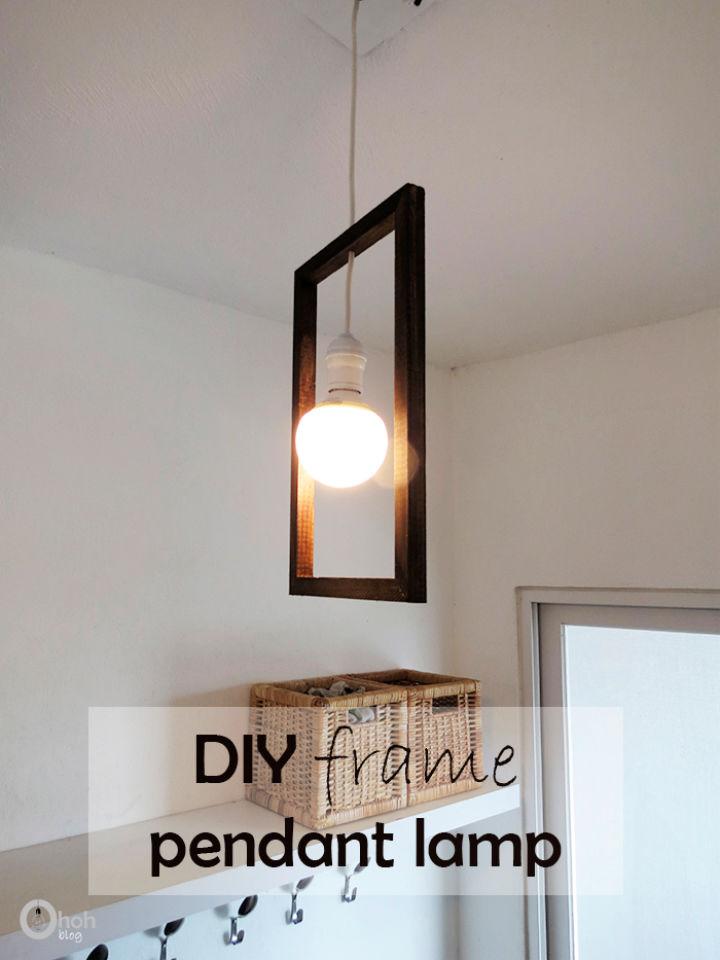 DIY Minimal Frame Pendant Lamp