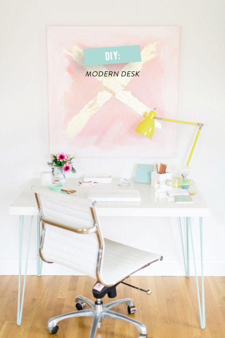 Modern DIY IKEA Desk Hack